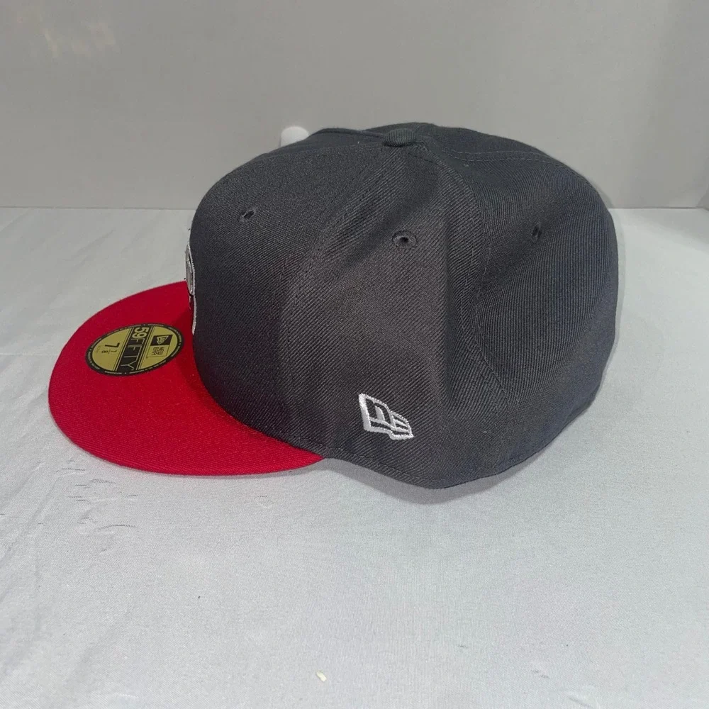 New Era 59FIFTY Fort Wayne TinCaps MiLB Fitted Hat‎ Grey Red 7 7/8